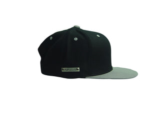 
                  
                    Load image into Gallery viewer, Silver Tag Blk &amp;amp; Gry Flat Bill Hat
                  
                