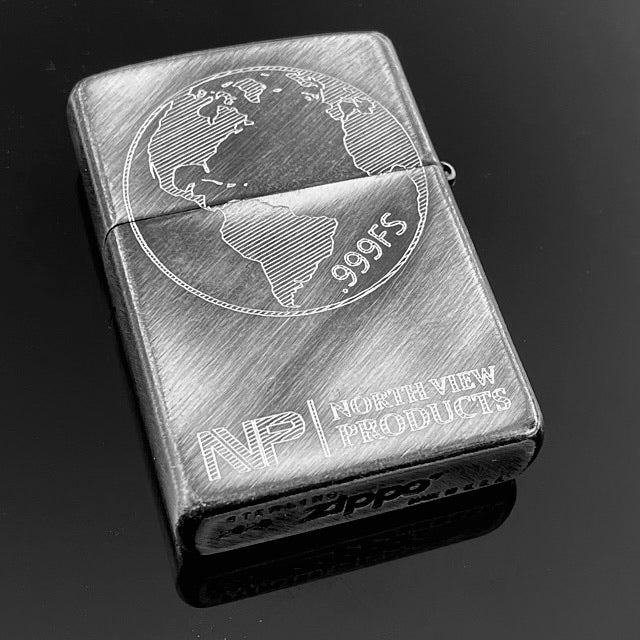 
                  
                    Load image into Gallery viewer, NVP Sterling Silver World Gramsy Zippo
                  
                