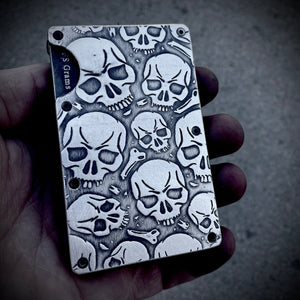 
                  
                    Load image into Gallery viewer, NVP North View Products Silver Skull Minimalist Wallet
                  
                