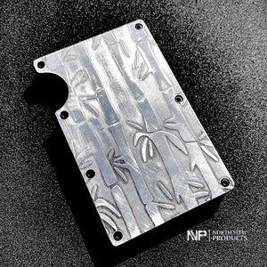 
                  
                    Load image into Gallery viewer, NVP North View Products Silver Bamboo Minimalist Wallet
                  
                
